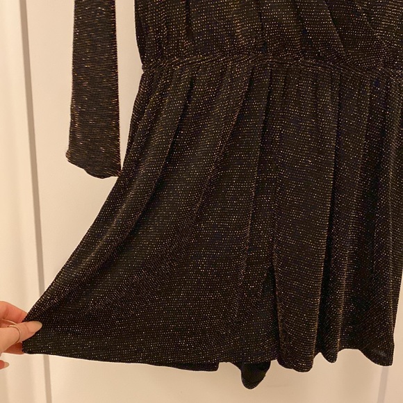 Sparkly Gold Black Romper - Picture 4 of 6